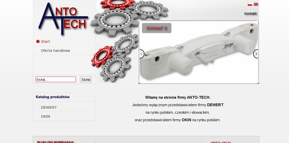 Strona internetowa dla firmy Anto-tech