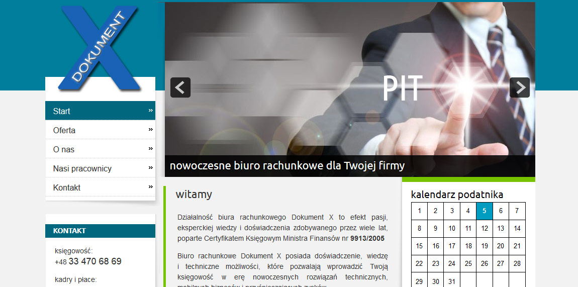 Strona internetowa wykonana biura rachunkowego z Bielska-Białej