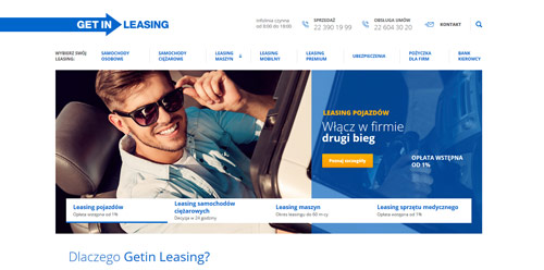 Strona internetowa Getin Leasing