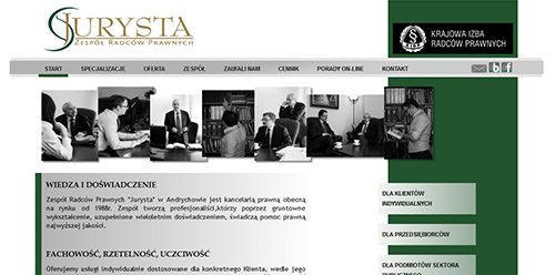 Strona internetowa Zespół Radców Prawnych w Andrychowie