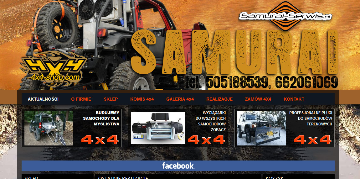 Strona www dla firmy Samueai Serwis