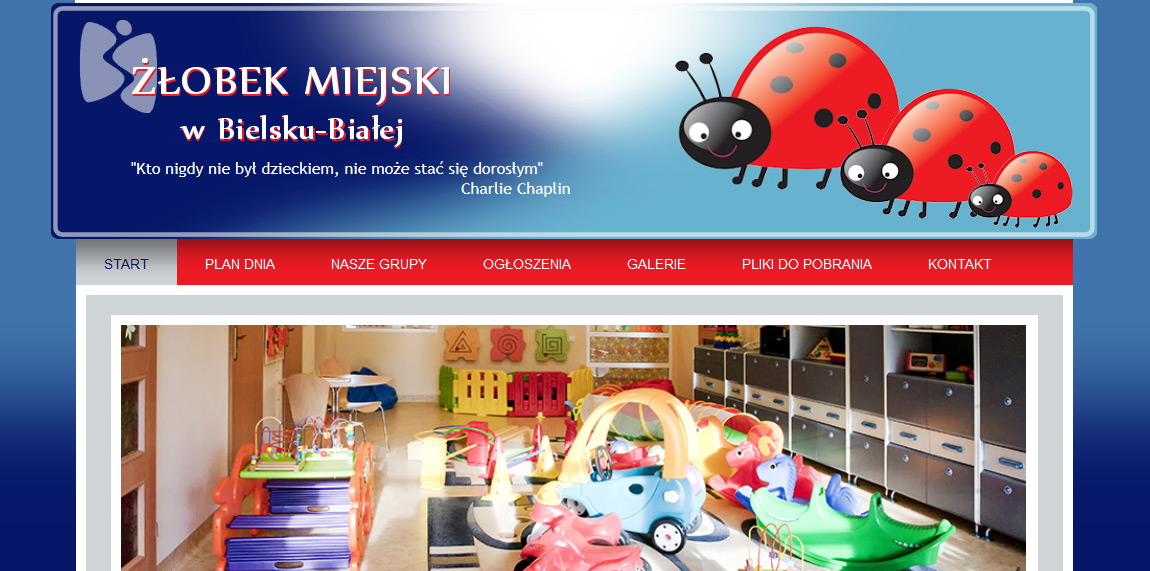 Strona www dla Żłobka Miejskiego w Bielsku-Białej